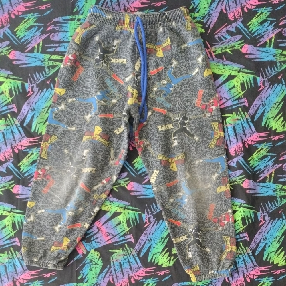 VTG 1994 RARE Power Rangers AOP Sweatpants